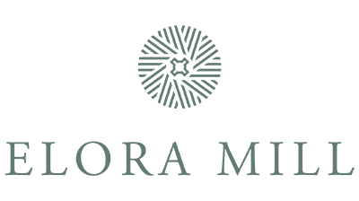 Elora Mill logo in green
